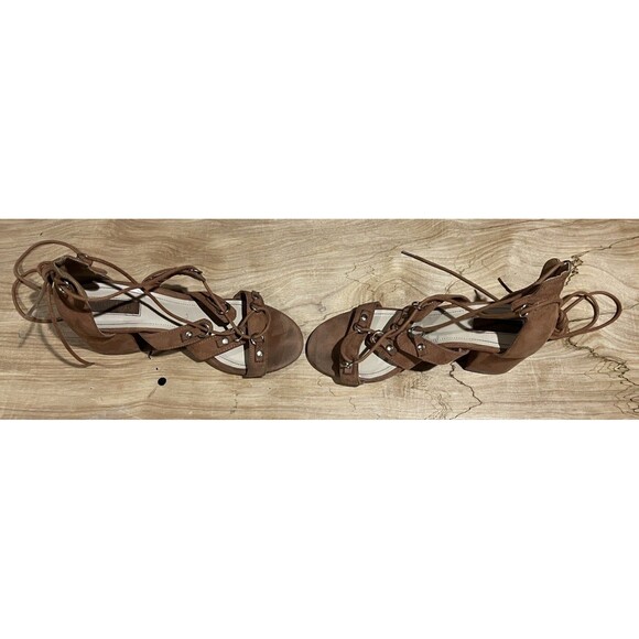 Forever 21 Women's 5.5  Lace Up High Heel Sandals open toe - Picture 3 of 5